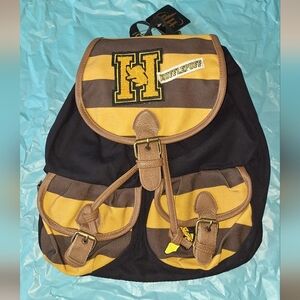 Hufflepuff Striped Backpack - Black and Yellow